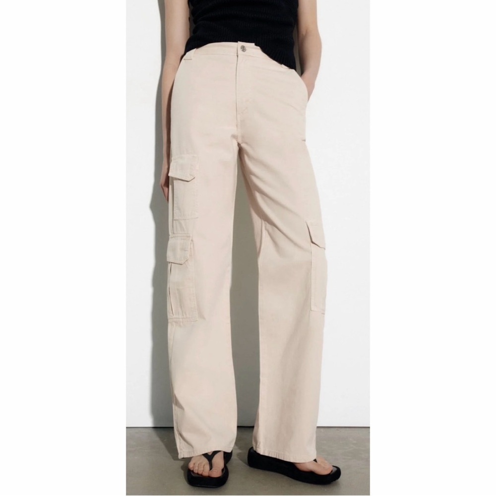 ZARA | NWT Mid-Plus Size High Rise Lightweight Utility Cargo Pants